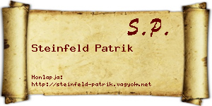 Steinfeld Patrik névjegykártya